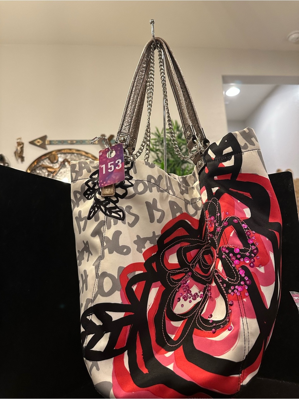 Coach Poppy #153 Graffiti Bella Glam Large Tote